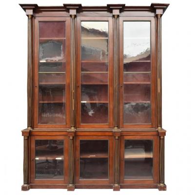 Exceptional Mahogany Bookcase Louis XVI Style Nineteenth Time