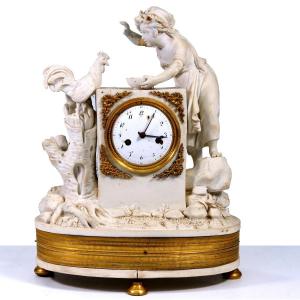 Louis XVI Biscuit Clock 18th Century Wire Movement