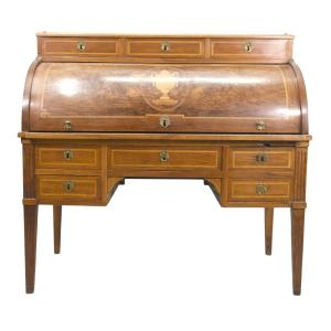 Louis XVI Cylinder Desk Directoire Late 18th Century Hache Fils