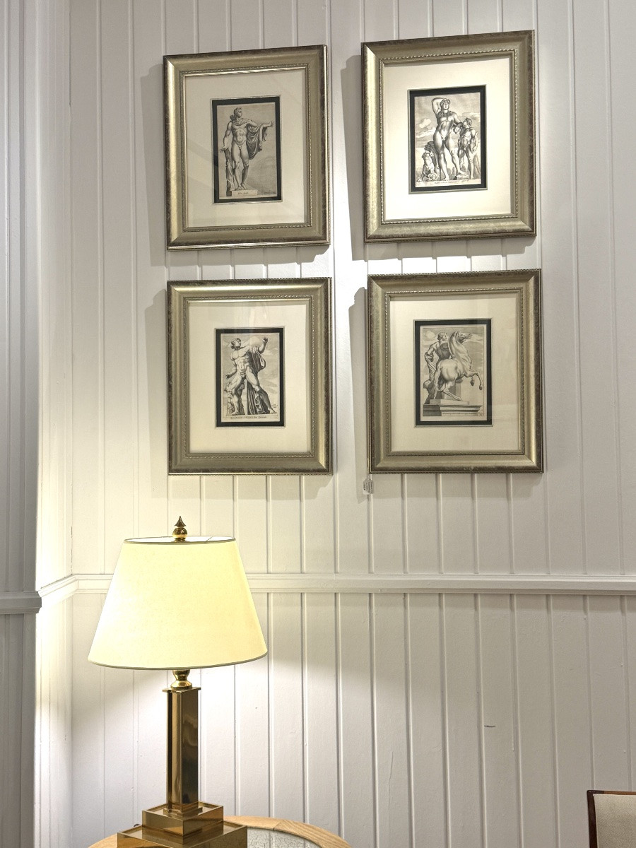 A Set Of Four Classical 17th-century Engravings Depicting Roman Statues-photo-5