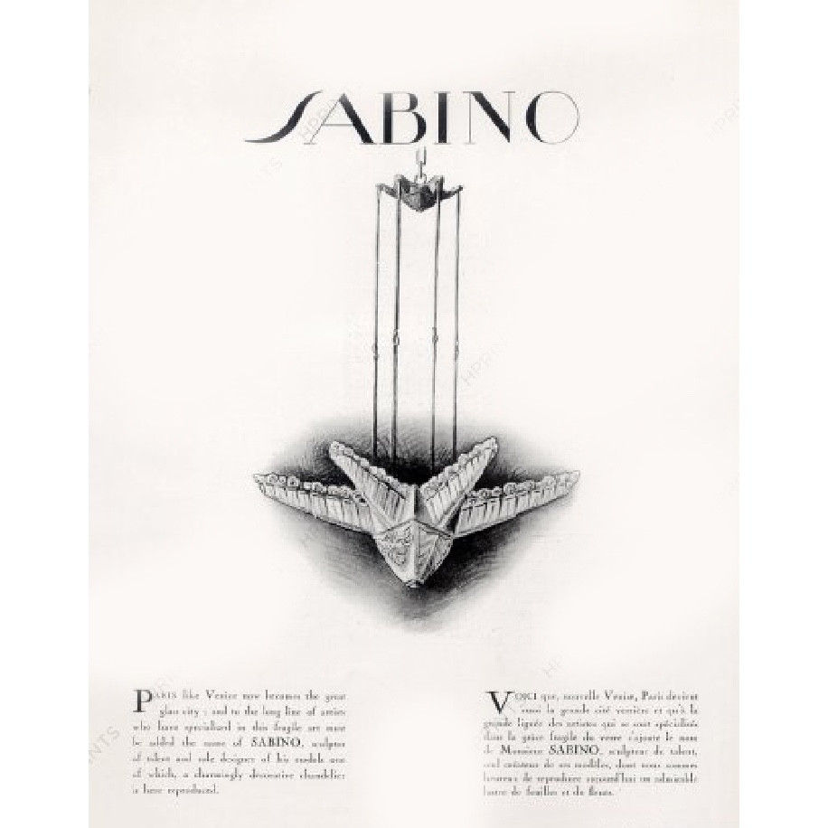 Grand lustre Art Déco de Marius-Ernest Sabino-photo-2
