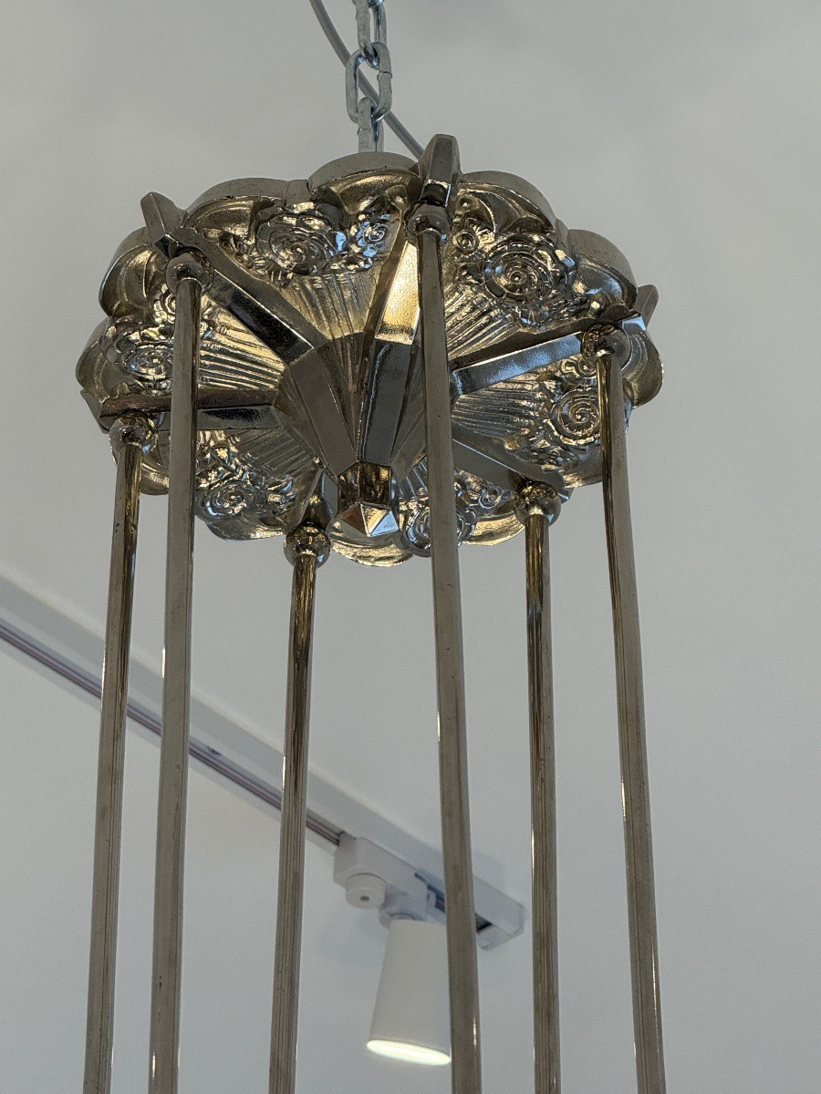 Grand lustre Art Déco de Marius-Ernest Sabino-photo-3