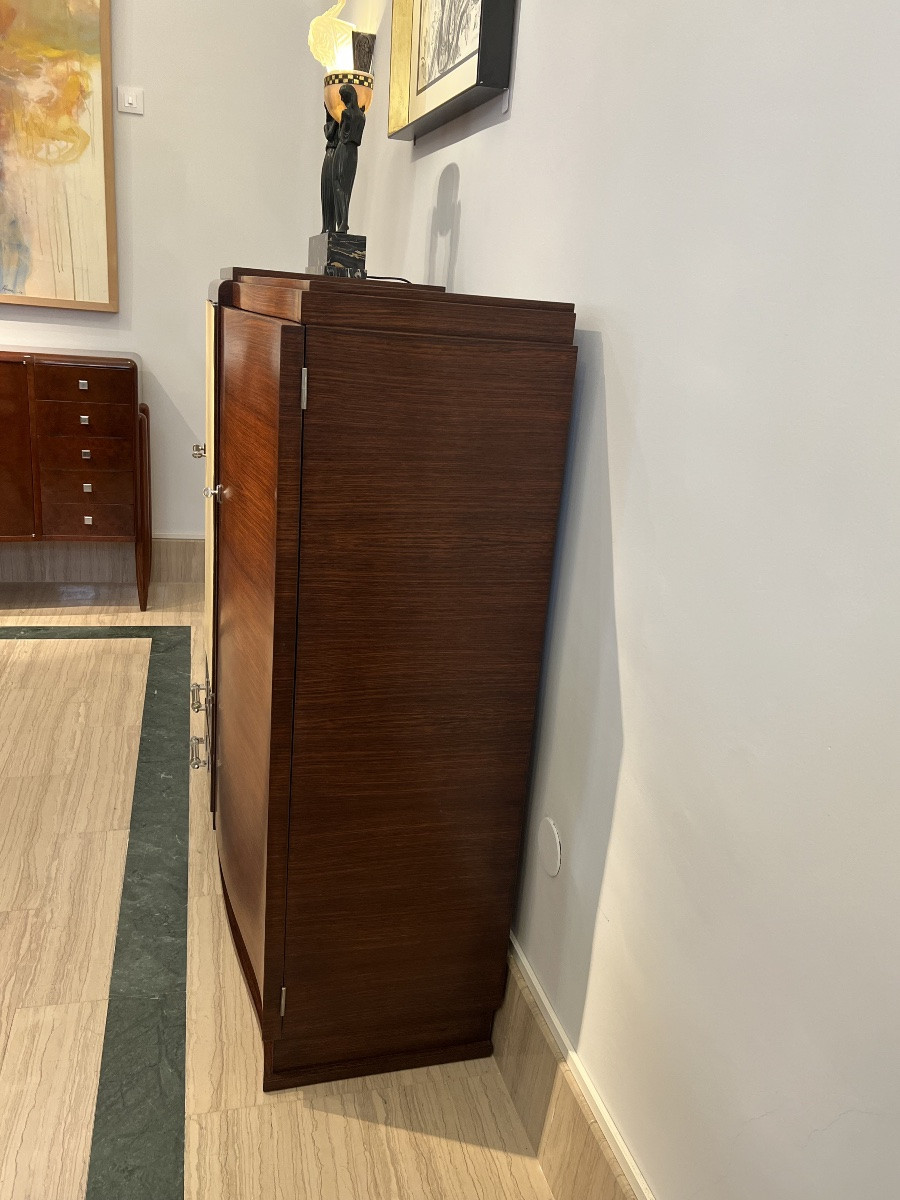 Art Deco Cabinet By Jules Leleu In Rosewood, Circa 1935-photo-1