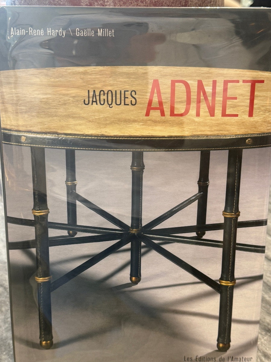 Modern Six-light Leather Pendant Lamp, Circa 1950, Attributed To Jacques Adnet. -photo-7