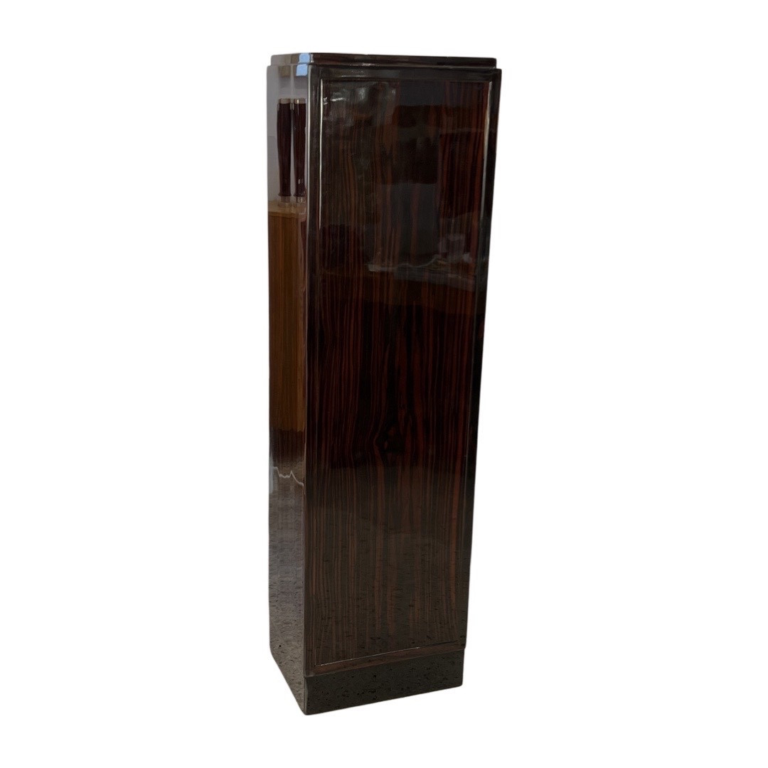 Paire de Meubles d’Appui Art Déco, Ébène de Macassar et Parchemin-photo-4