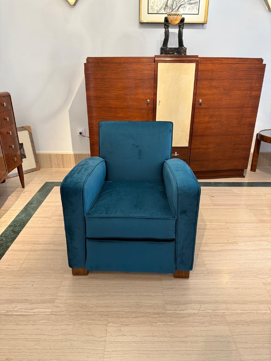 Paire de fauteuils club Art Déco-photo-3