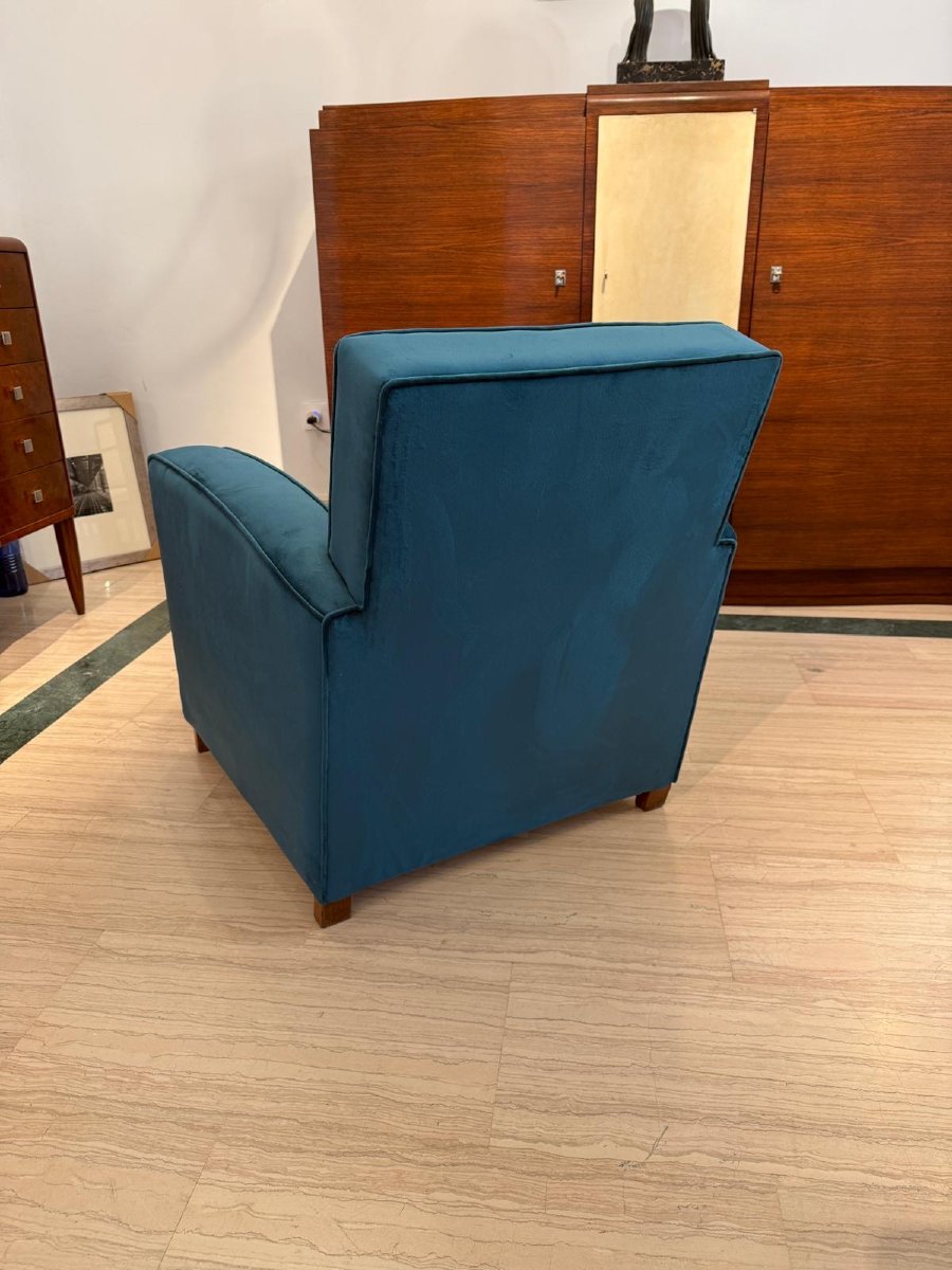 Paire de fauteuils club Art Déco-photo-4