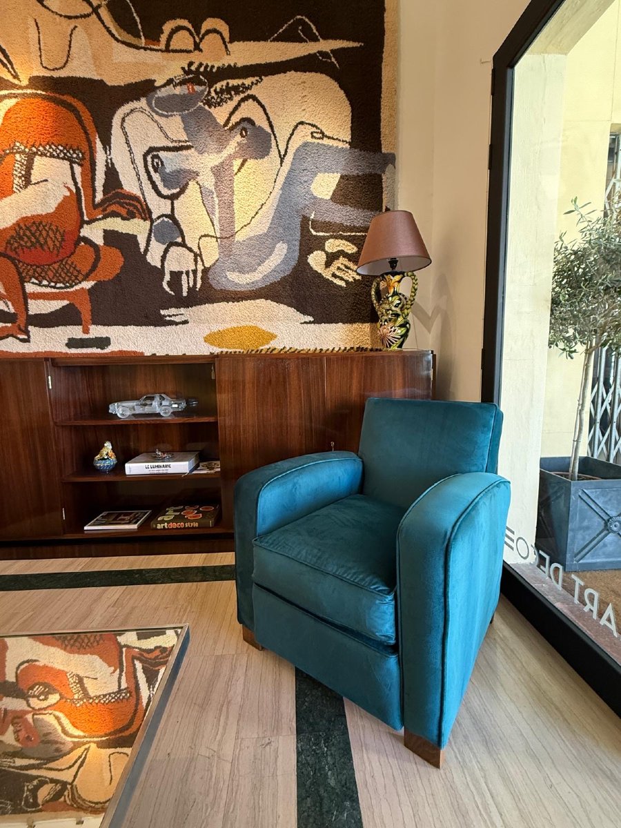 Paire de fauteuils club Art Déco-photo-5