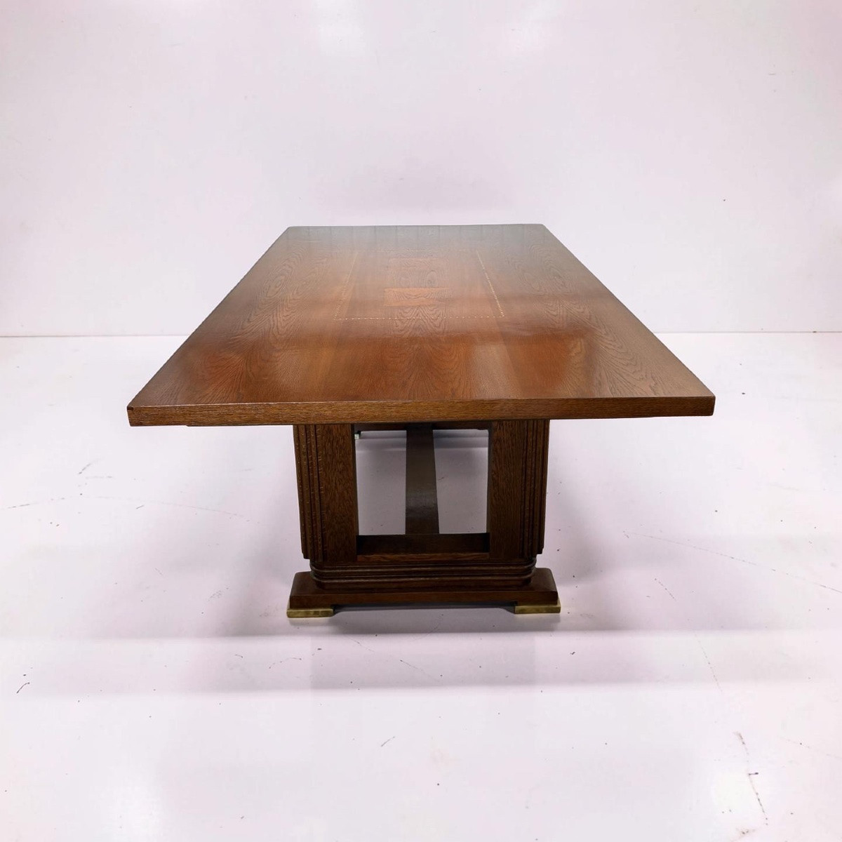 Importante salle à manger Art Déco en chêne attribuée à Maxime Old.-photo-3