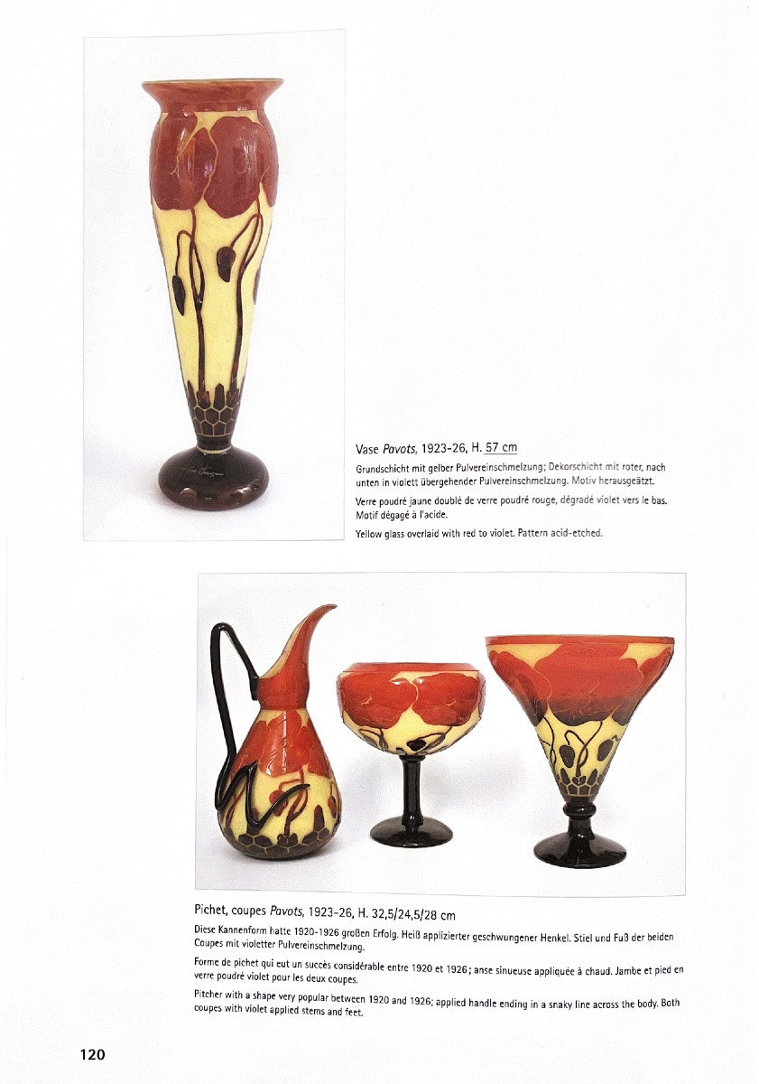 Acid-etched Multi-layered Glass Art Deco Ball Vase - Le Verre Français-charles Schneider-photo-2