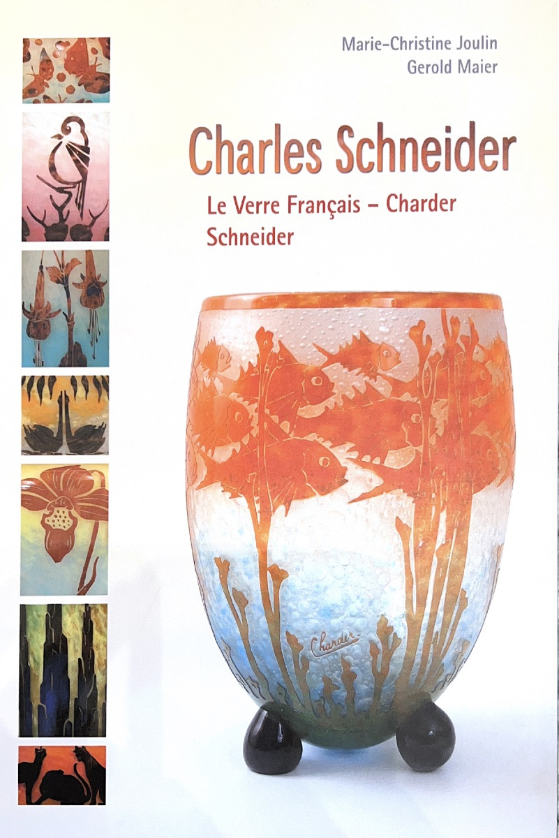 Acid-etched Multi-layered Glass Art Deco Ball Vase - Le Verre Français-charles Schneider-photo-6
