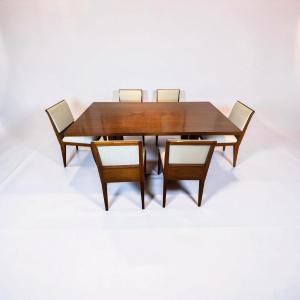 Important Art Deco Oak Dining Room Attributed To Maxime Old.