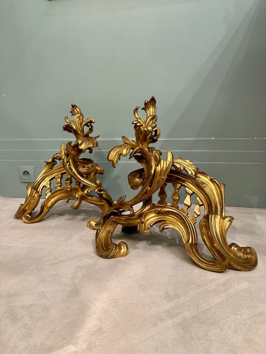 Grands chenets époque Louis XV-photo-2