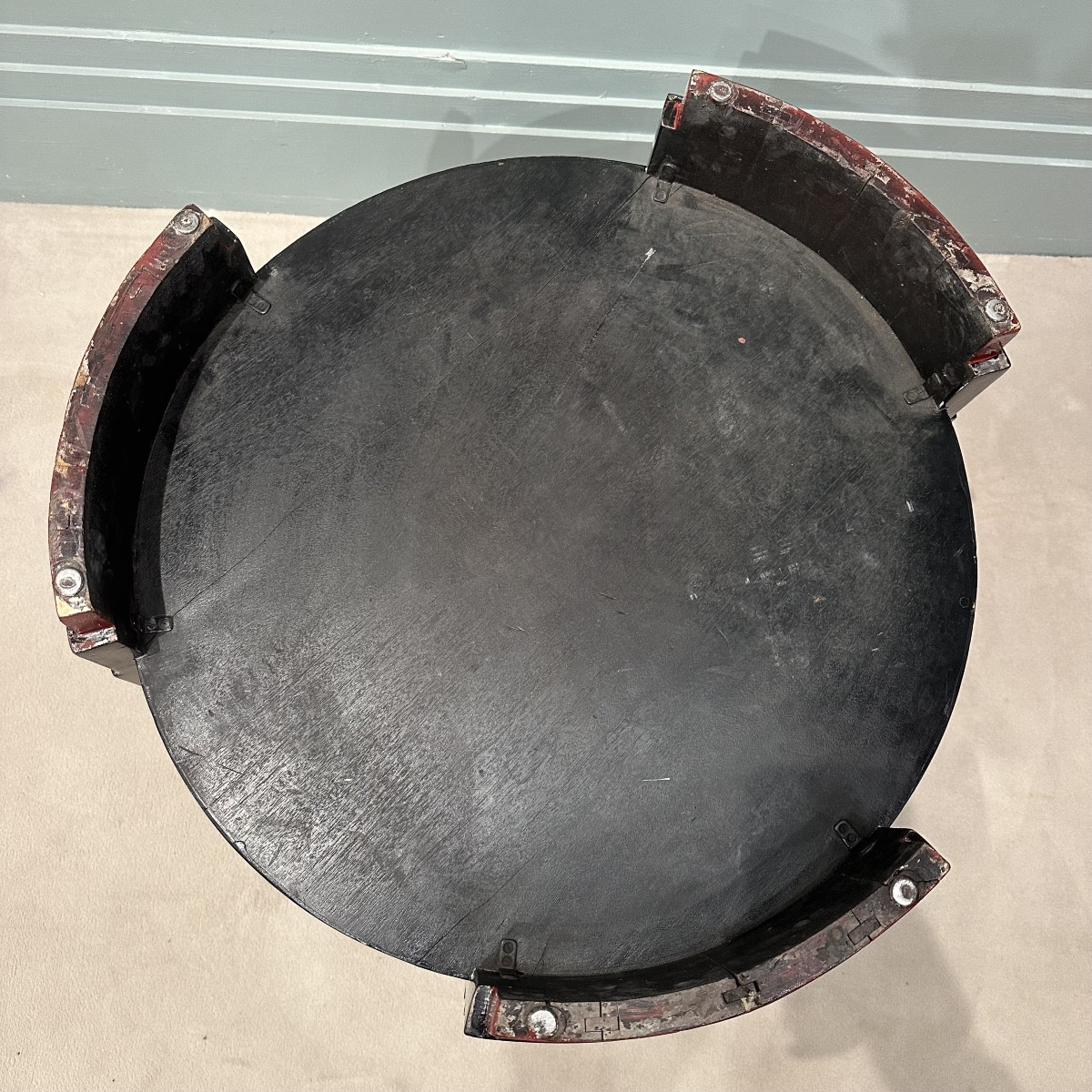 Rare Lacquered Gueridon Table Circa 1920-photo-1