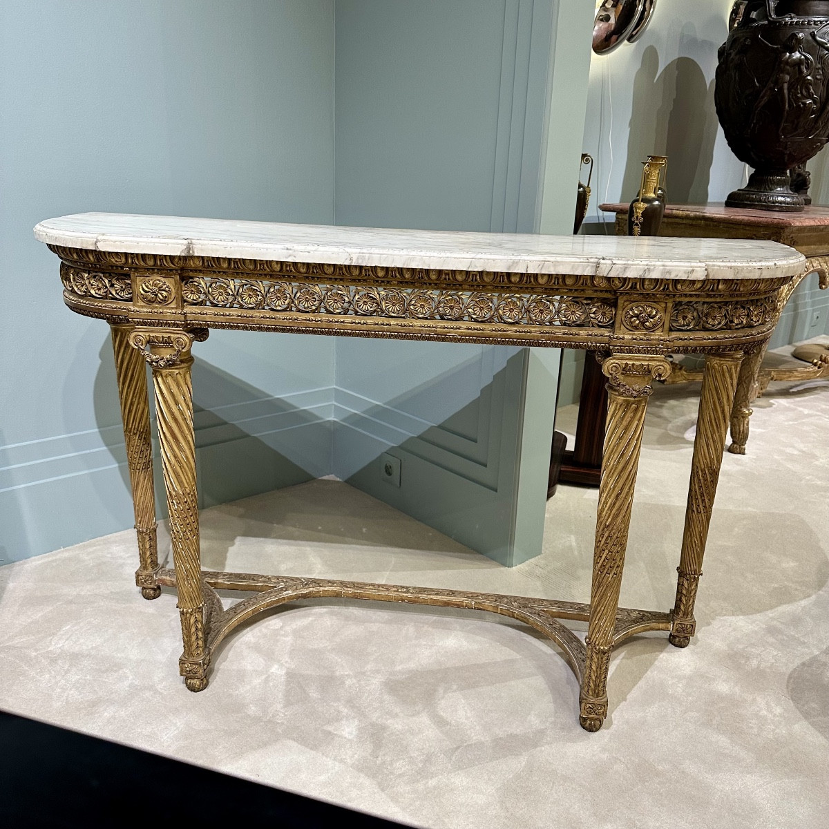 Large Louis XVI Style Console Table After Georges Jacob-photo-2
