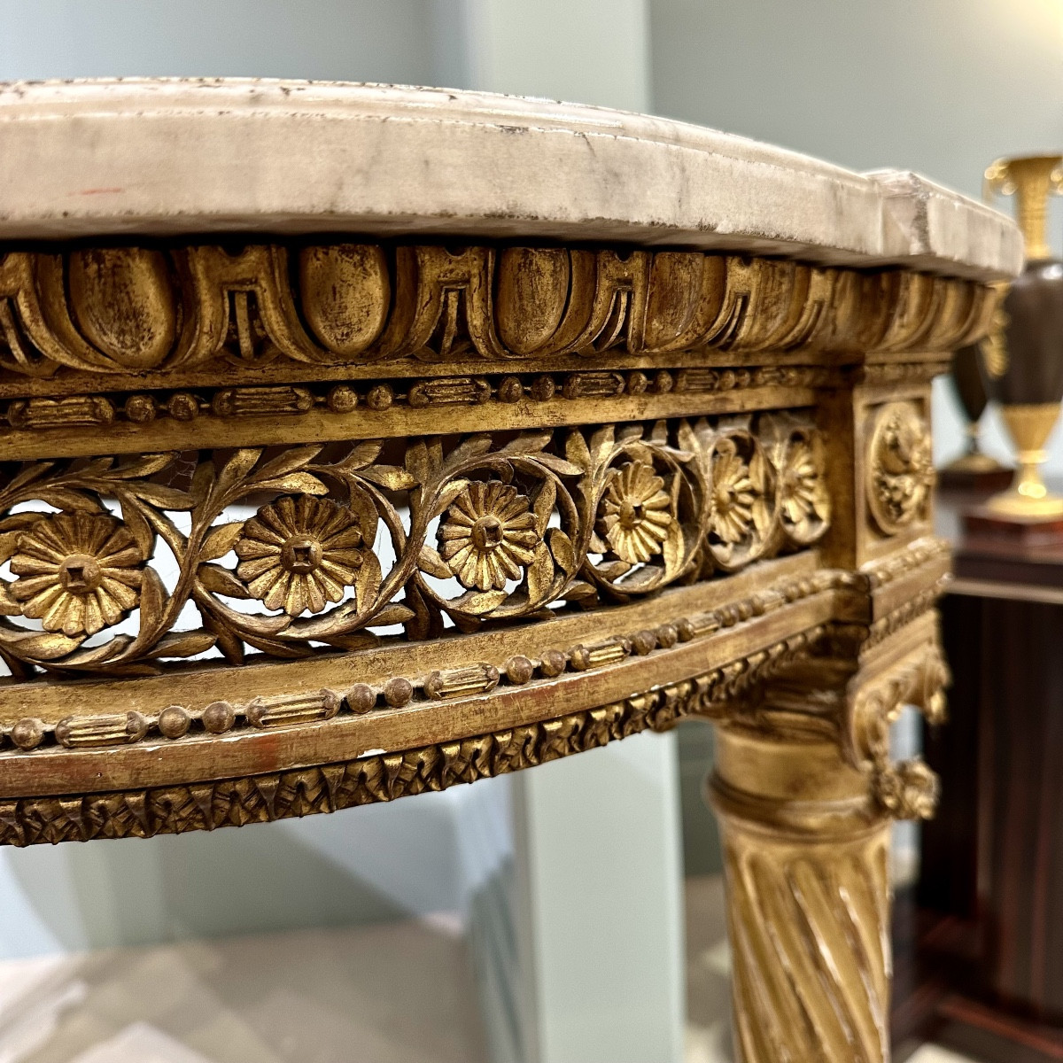 Large Louis XVI Style Console Table After Georges Jacob-photo-1