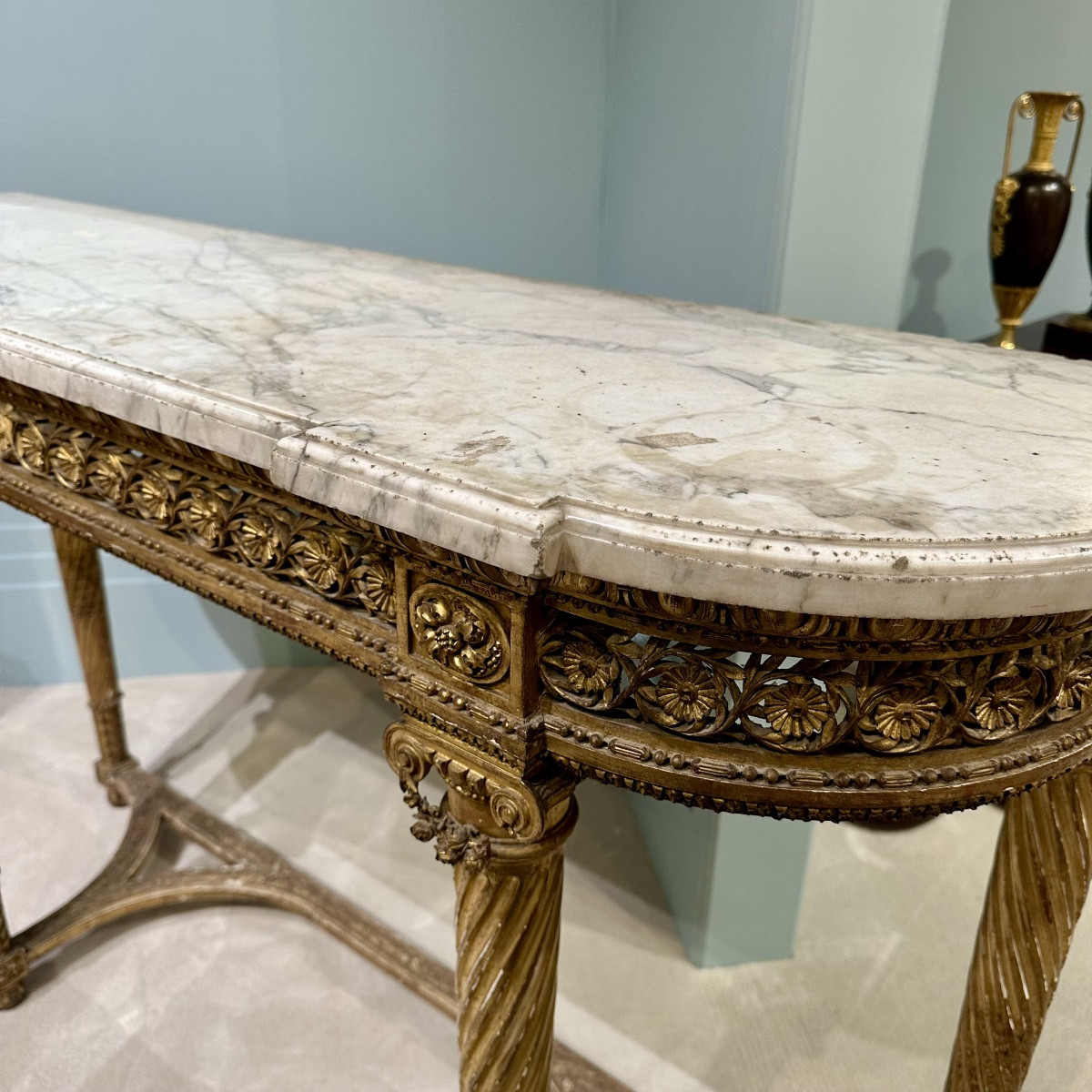 Large Louis XVI Style Console Table After Georges Jacob-photo-2