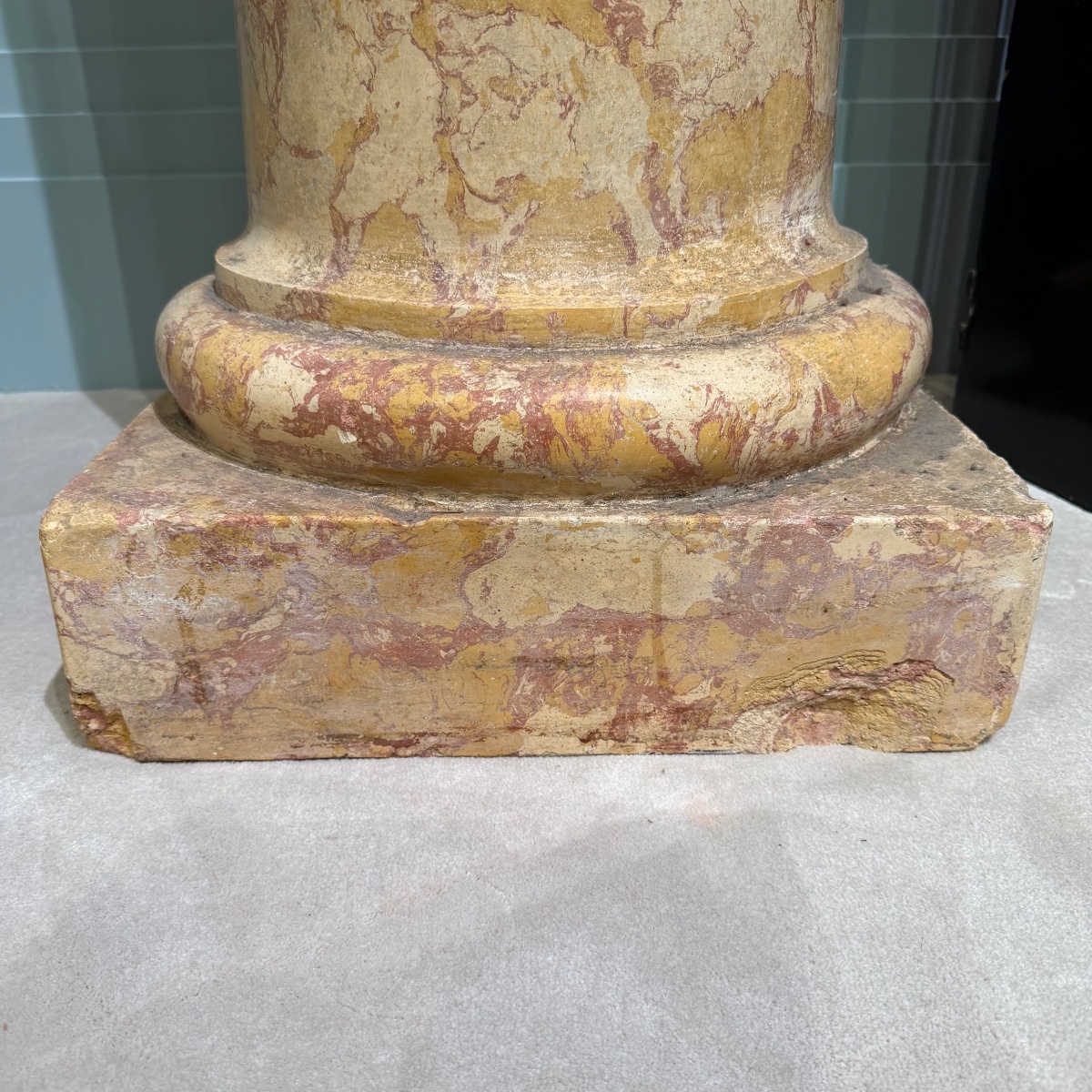Pair Of Scagiola Columns 19th Century-photo-4