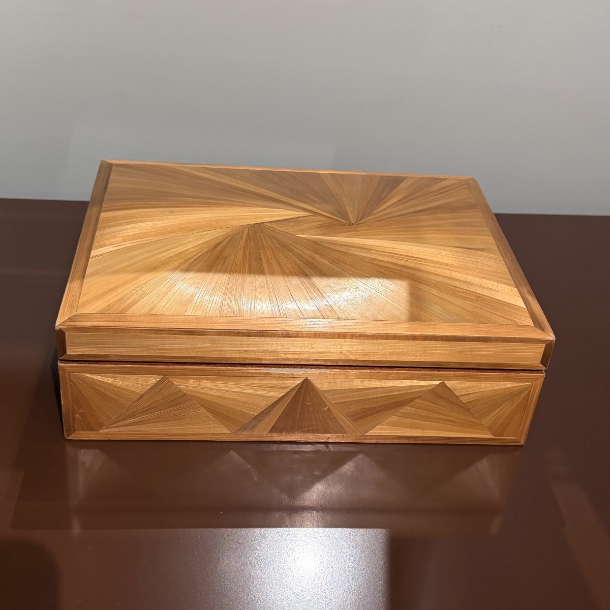 coffret en marqueterie de paille-photo-2