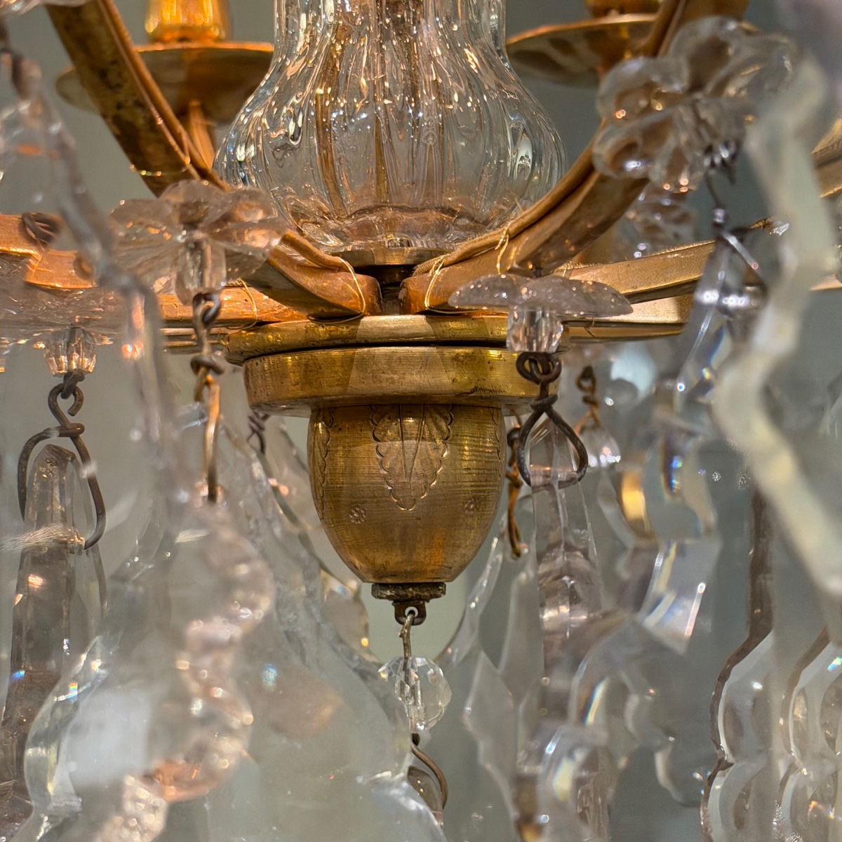 lustre cage époque Louis XV à dix lumières-photo-3