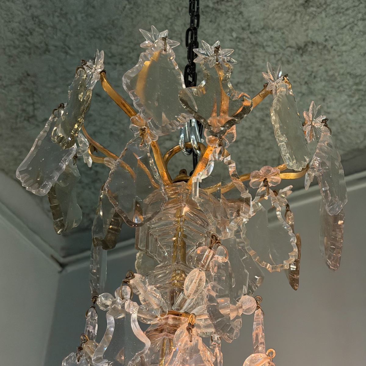 lustre cage époque Louis XV à dix lumières-photo-4