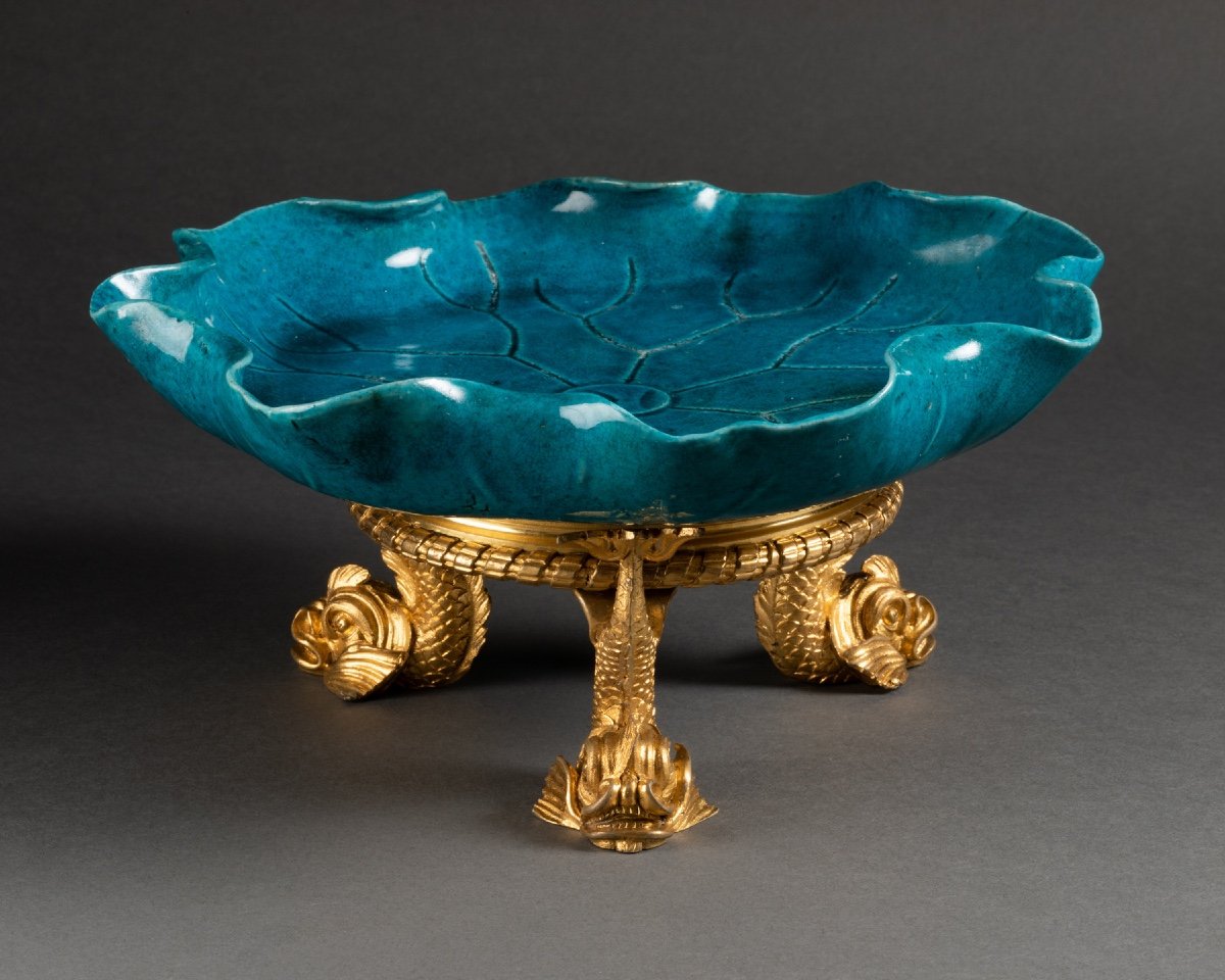 Grande coupe montée époque Kangxi (1662 - 1722)-photo-4