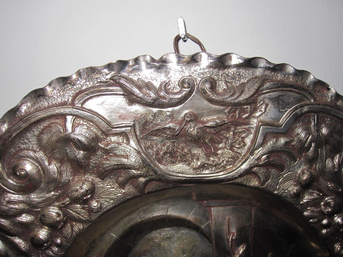 Large Repoussé Silver Tray With Hunting Motifs. Habsburg Or Hanau, Early Eighteenth Century-photo-4