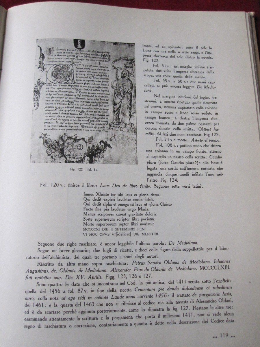 Sources Historiques De l'Alchimie En Italie. Livre Superbement Illustré. Rome 1925-photo-5