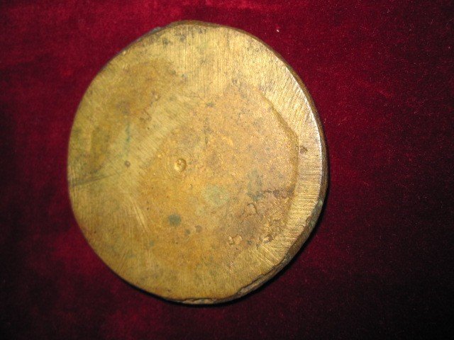 Maria Magdalena: Circular Bronze Plaque From The Century. 17th Or 18th-photo-4