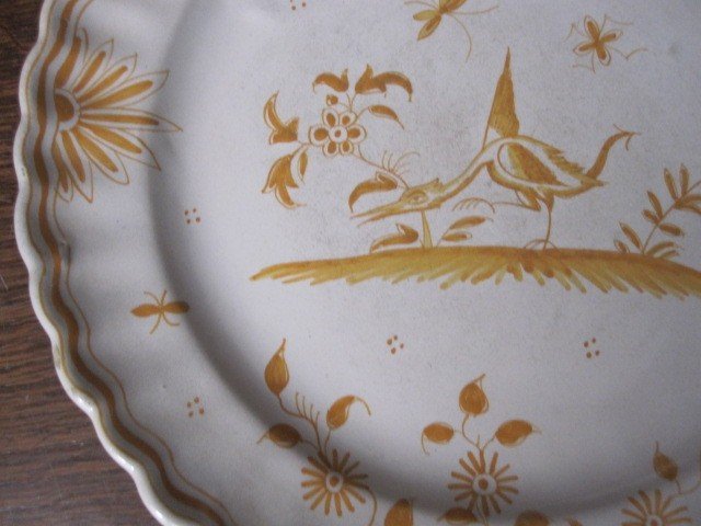 Assiette En Céramique De Moustier Du XVIIIe Siècle-photo-6