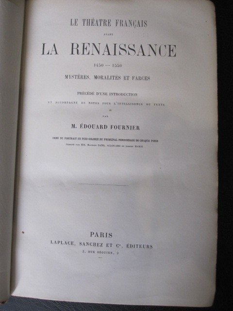 Théthéâtre Français Avant La Renaissance. 1450-1550 Figurines Aquarelles Illuminées-photo-4