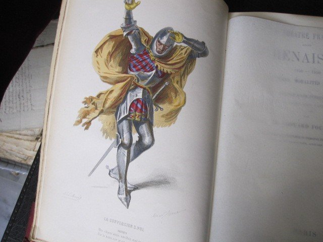 Théthéâtre Français Avant La Renaissance. 1450-1550 Figurines Aquarelles Illuminées-photo-1