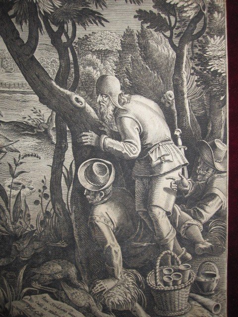 Stradanus: Hunting Scenes Engraved On Copper By Galle And Collaert, 17th Century-photo-1