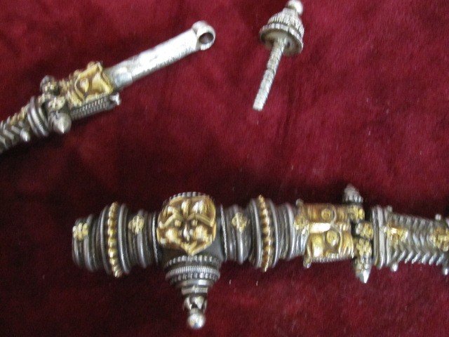 Belt In Sterling Silver And Vermeil. India Or Sri Lanka, Eighteenth Century-photo-4