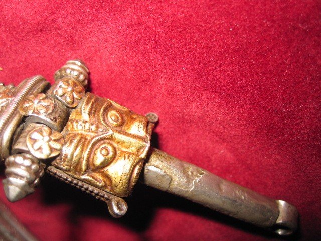 Belt In Sterling Silver And Vermeil. India Or Sri Lanka, Eighteenth Century-photo-2