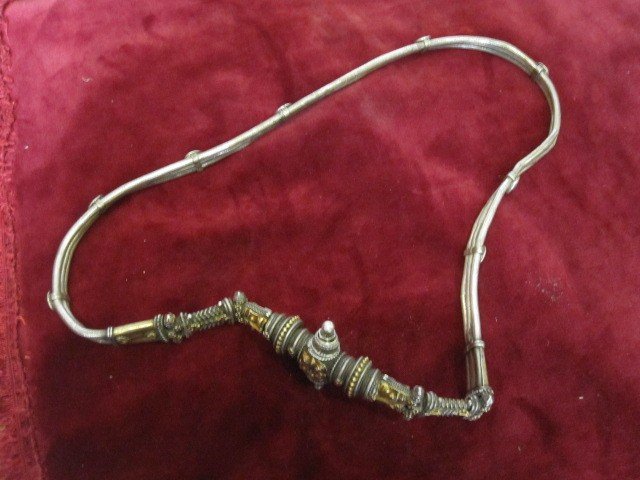 Belt In Sterling Silver And Vermeil. India Or Sri Lanka, Eighteenth Century-photo-6