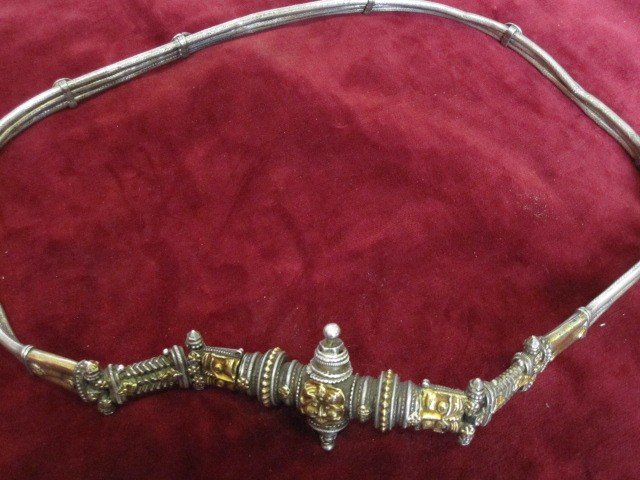 Belt In Sterling Silver And Vermeil. India Or Sri Lanka, Eighteenth Century-photo-7