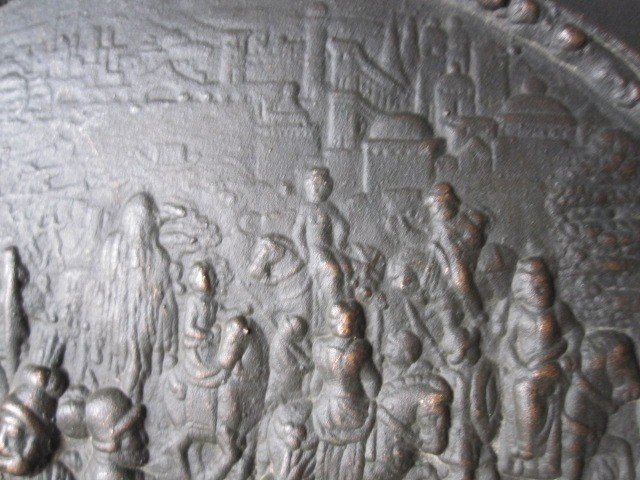 Historical Scene. Relief Copper Plate, Probably German From S. 16th Or 17th-photo-1