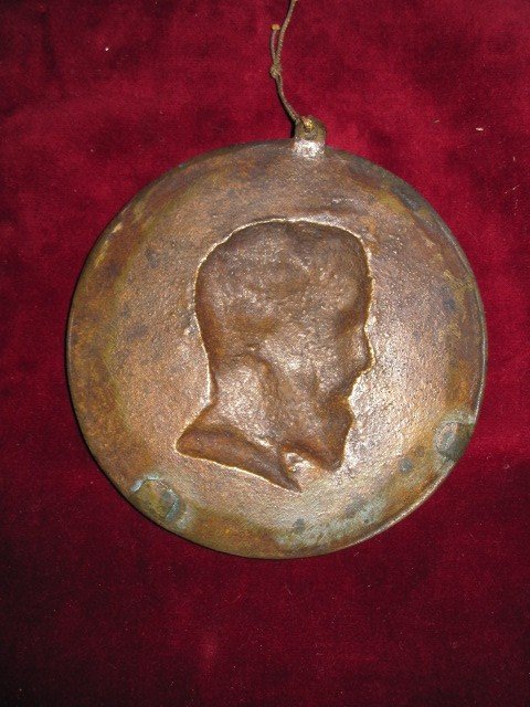 Torquato Tasse. Grande Plaque Ou Médaille Uniface Coulée En Cuivre. Italie S. XIXe ​-photo-4