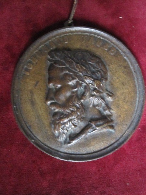 Torquato Cup. Large Cast Copper Uniface Plaque Or Medal. Italy S. XIX ​