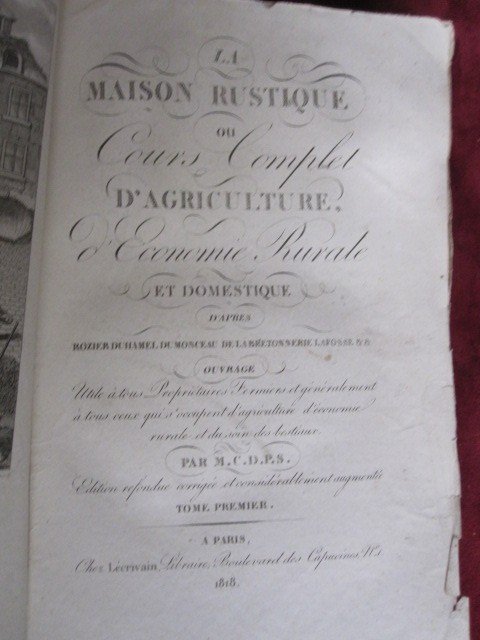 Rustic House Agriculture And Rural Economy. Paris 1818 2 Volumes ​-photo-2