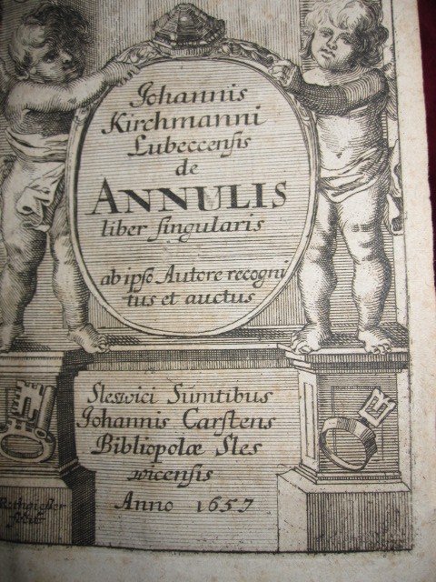 Rare Monograph On The Rings: De Annulis Liber Singularis 1657. Bound In Parchment-photo-3
