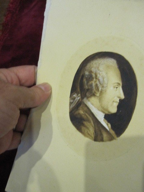 Portrait Of A Gentleman. Thumbnail Drawing In Sepia Tone Oval 8 X 6.5.-photo-6