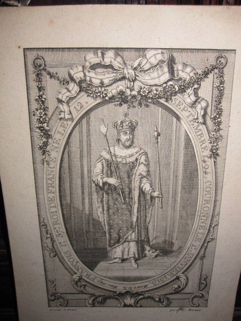 Francis I. King Of France. Copper Engraving Signed Martinet. 18th Century-photo-8