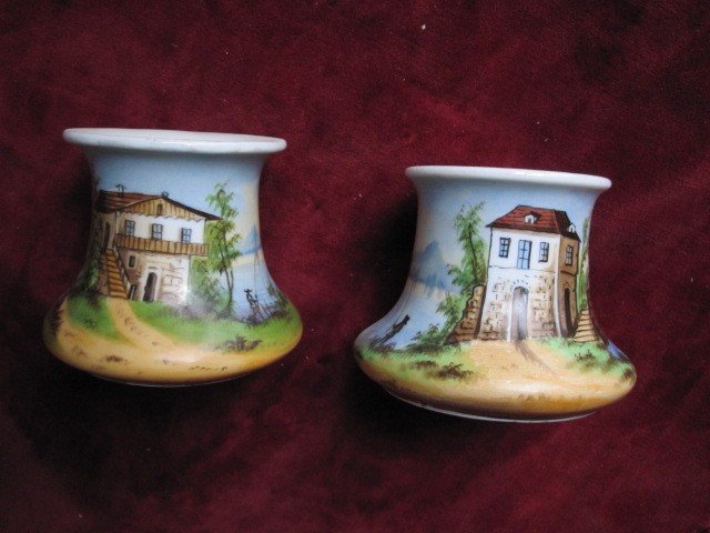 Encrier Et Poudrier En Porcelaine Du Vieux Paris. S XIX-photo-2