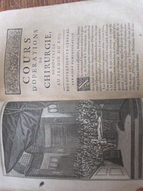 Livre De Chirurgie Au Jardin Royal. Paris1751. Bien Illustré Et Avec Reliure Originale-photo-2