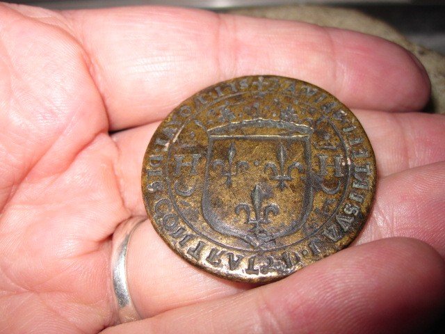 Seal Of The Arms Of The King Of France. Sixteenth Century Bronze.-photo-4