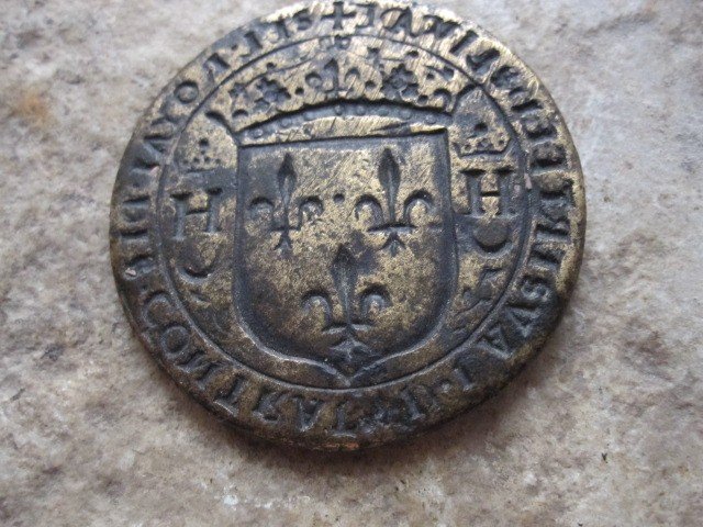 Seal Of The Arms Of The King Of France. Sixteenth Century Bronze.-photo-7