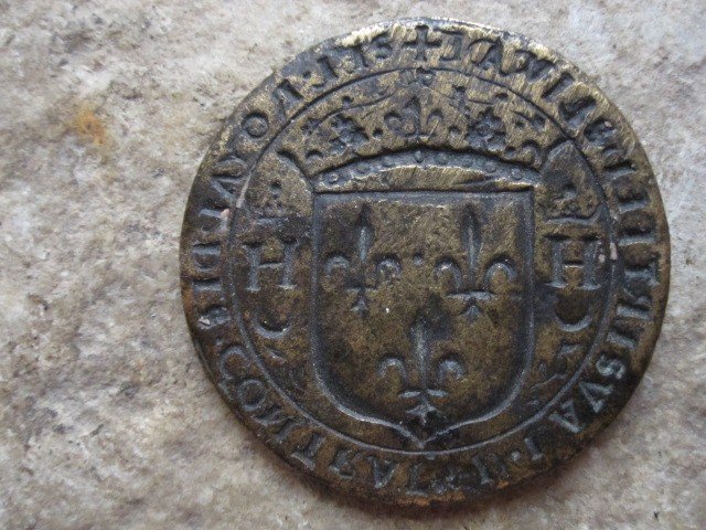 Seal Of The Arms Of The King Of France. Sixteenth Century Bronze.-photo-8