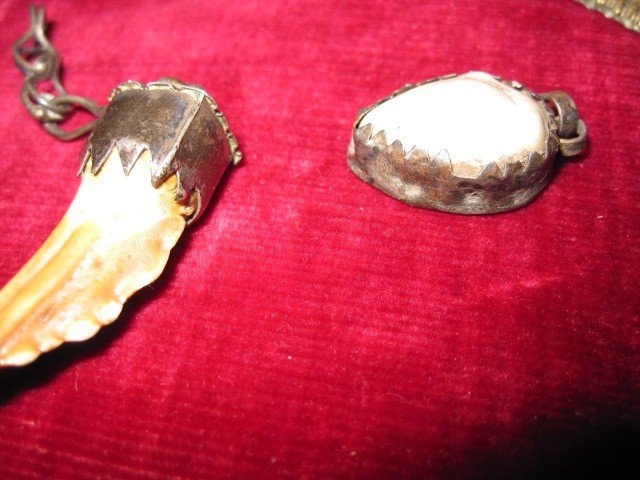 Amulets: Bezoar Stone And Crustacean Tongs? Spain Or Hispanic America XVIth Century-photo-2